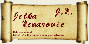Jelka Memarović vizit kartica